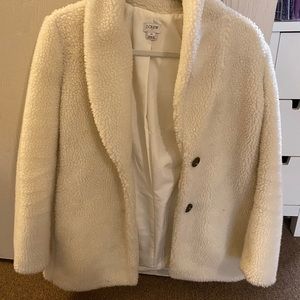 JCrew Cream Teddy Coat